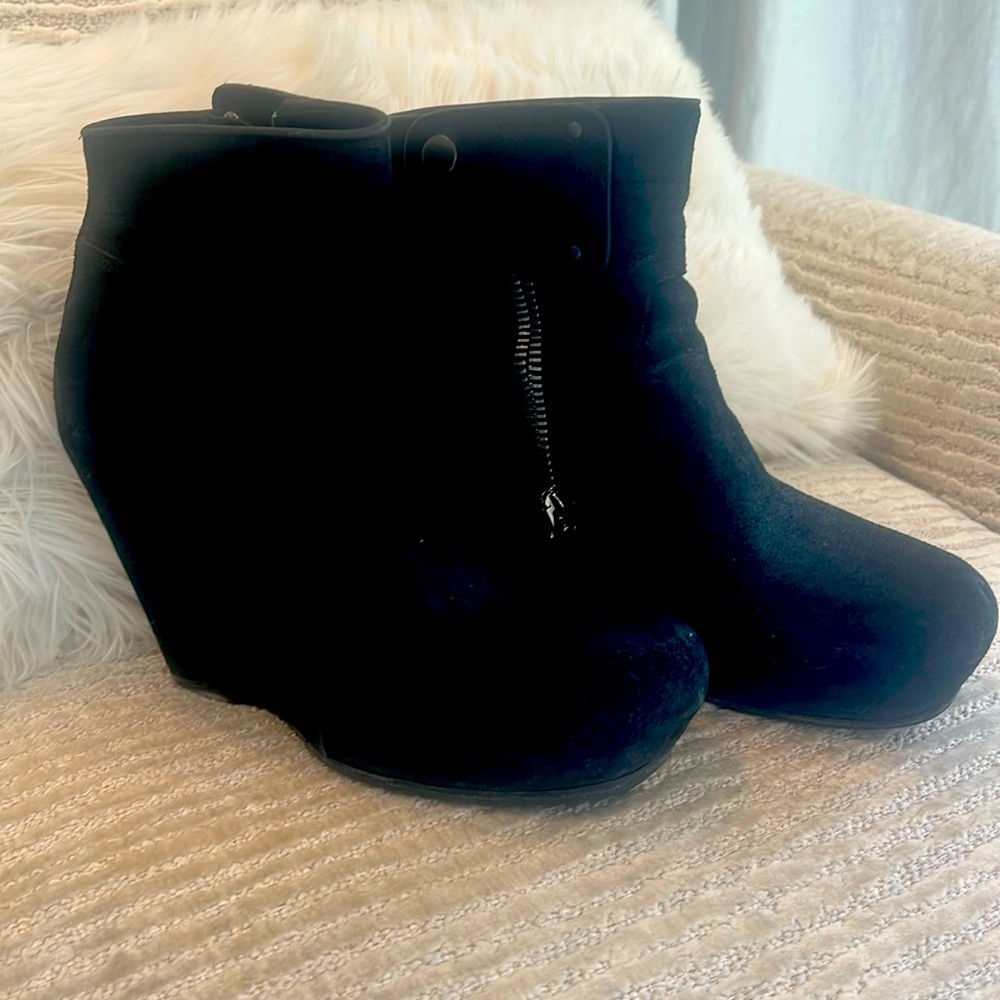 Rick Owens black suede bootie